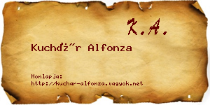 Kuchár Alfonza névjegykártya